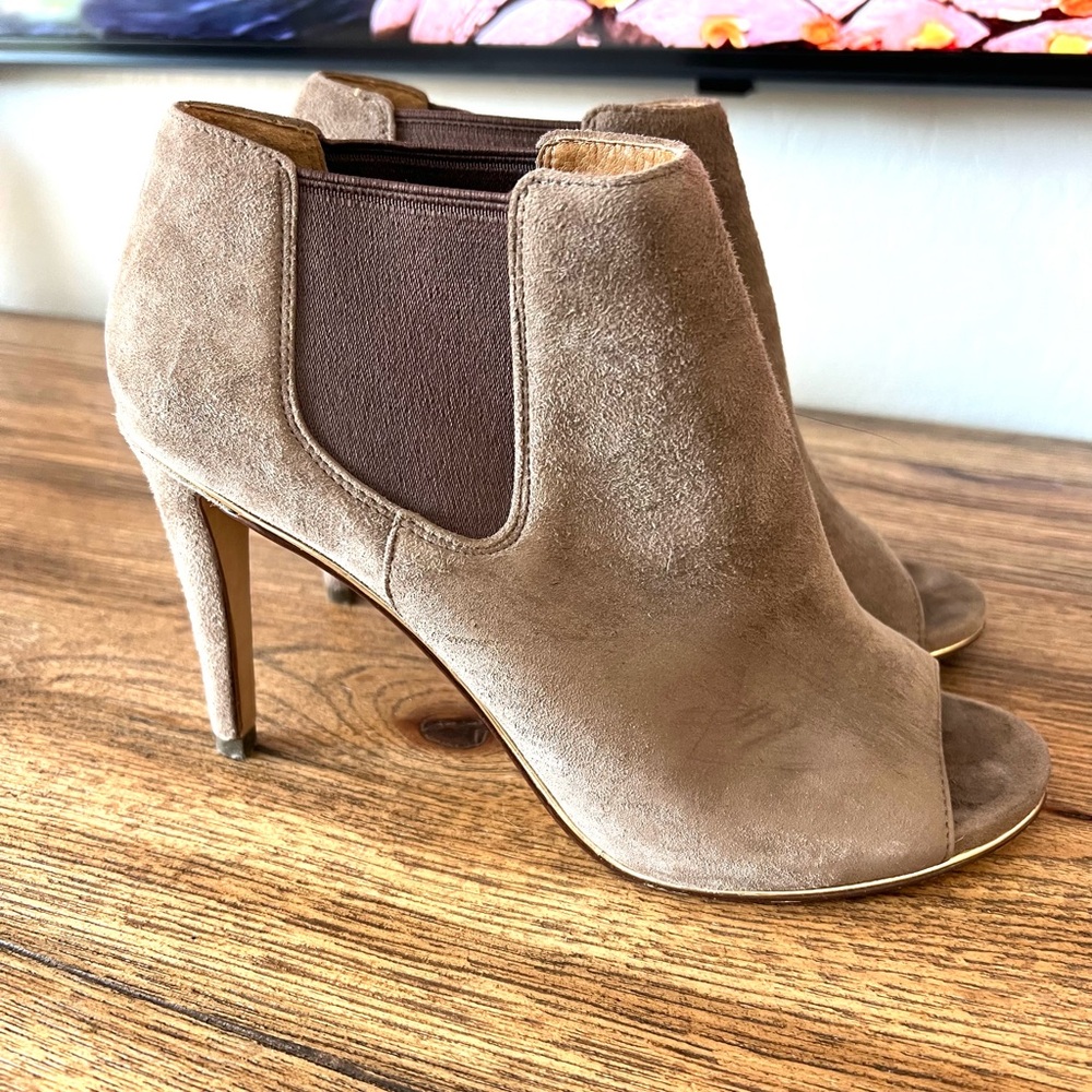 Coach Tan Suede Ankle Booties